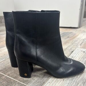 Tory Burch Black Ankle Boots with Block Heel